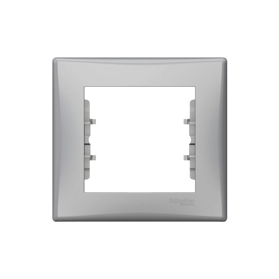 Rama Schneider Electric Sedna SDN5800160, 1 post, aluminiu, pentru priza / intrerupator