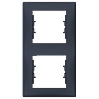 Rama Schneider Electric Sedna verticala SDN5801170, 2 posturi, grafit, pentru priza / intrerupator