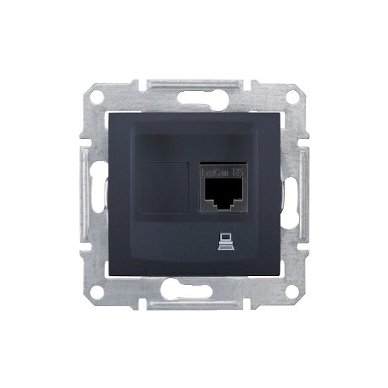 Priza internet Sedna SDN4300170, incastrata, grafit, fara rama