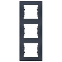 Rama Schneider Electric Sedna verticala SDN5801370, 3 posturi, grafit, pentru priza / intrerupator