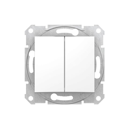 Intrerupator cap scara dublu Schneider Electric Sedna SDN0600121, incastrat, alb