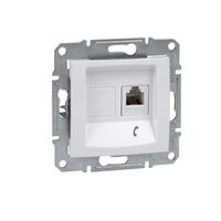 Priza telefon Sedna SDN4101121, RJ11, incastrata, alba