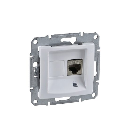 Priza simpla date RJ45 Alba, cat. 6, UTP, SEDNA Schneider Electric, SDN4700121