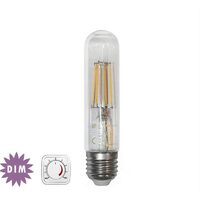 Bec decorativ "tub" transparent cu LED COG dimabil E27 6W 185 mm 2200K 