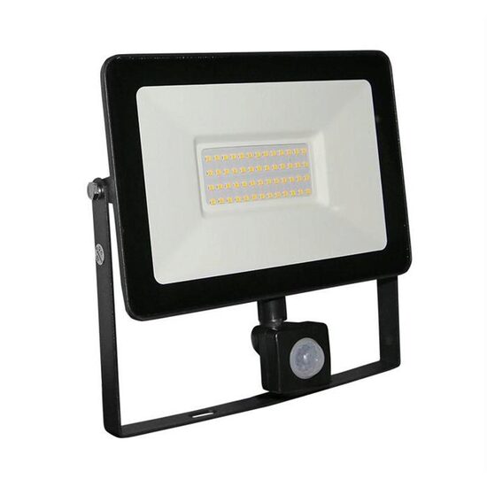 Proiector LED cu senzor de miscare negru 50W IP65 4100K lumina neutra