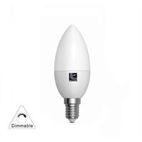 Bec lumanare mat cu LED dimabil E14 6W 3000K lumina calda