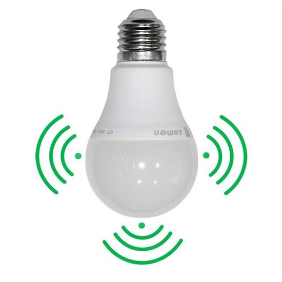 Bec para cu LED E27 si senzor de prezenta 230V 12W 3000K lumina calda